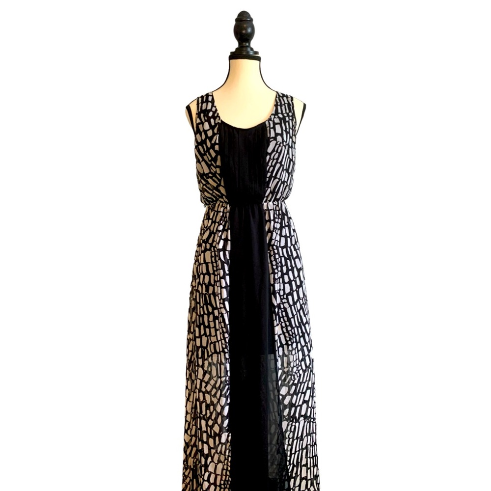 Calvin Klein Black and White Maxi Dress